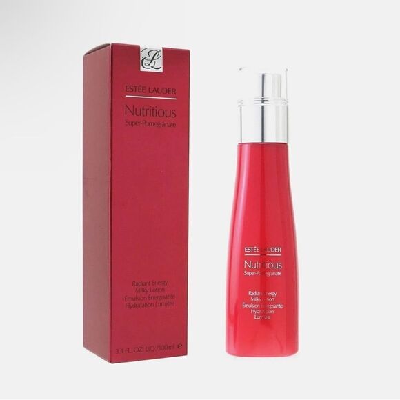 Estée Lauder Nutritious Super Pomegranate Radiant Energy Milky Lotion 3.4 fl.oz. - Picture 2 of 2